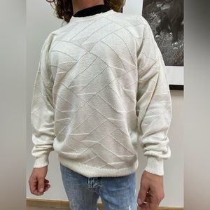 Vintage Perry Ellis L White Pullover Sweater